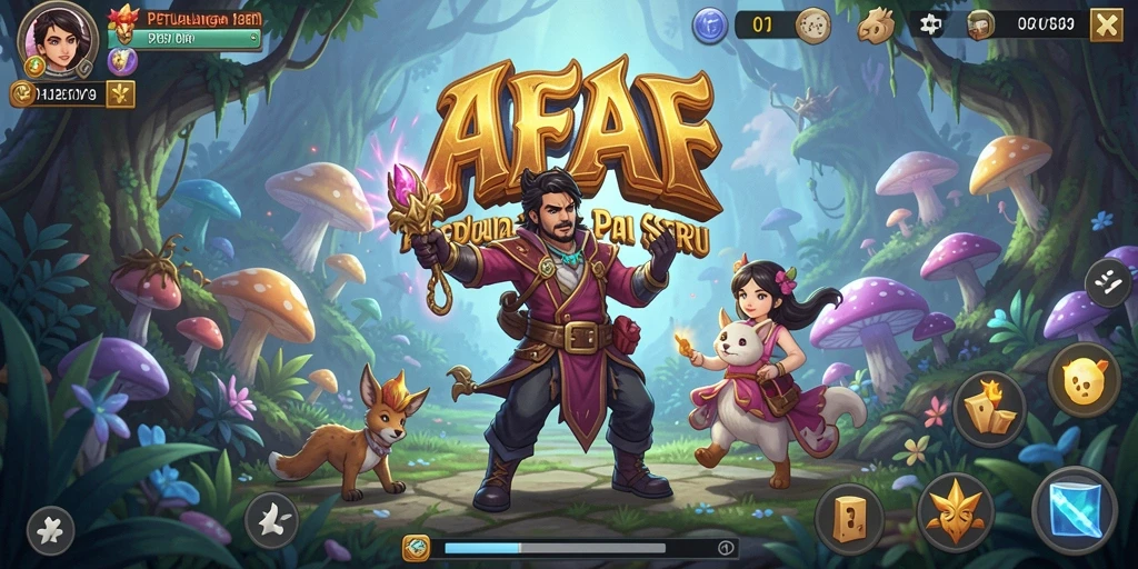 Screenshot AFAF menampilkan aksi petualangan seru di dunia fantastis.