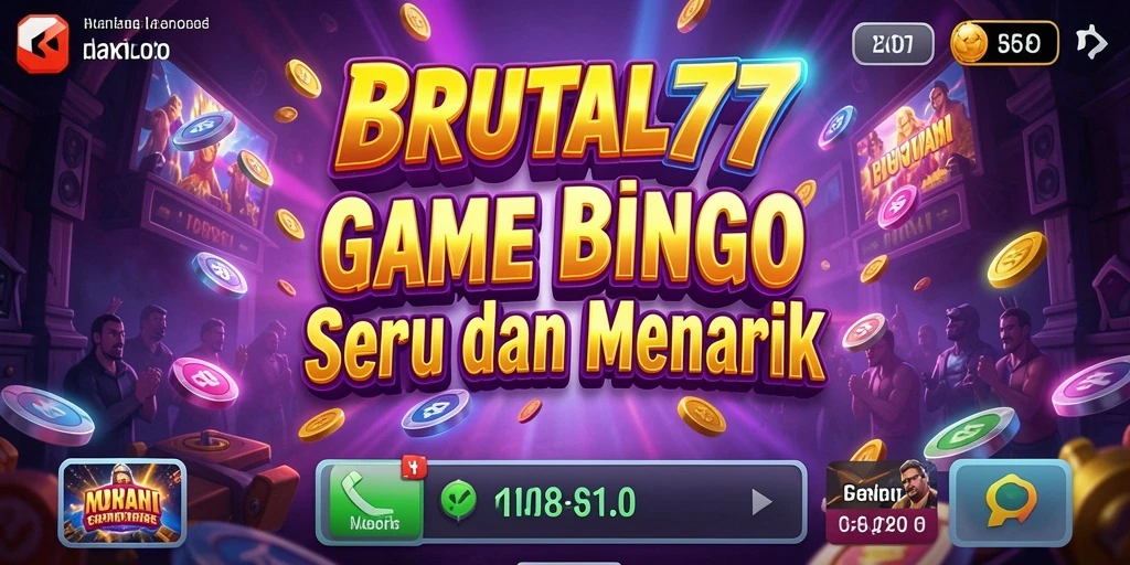 Tampilan gameplay menarik saat bermain Bingo di BRUTAL77.
