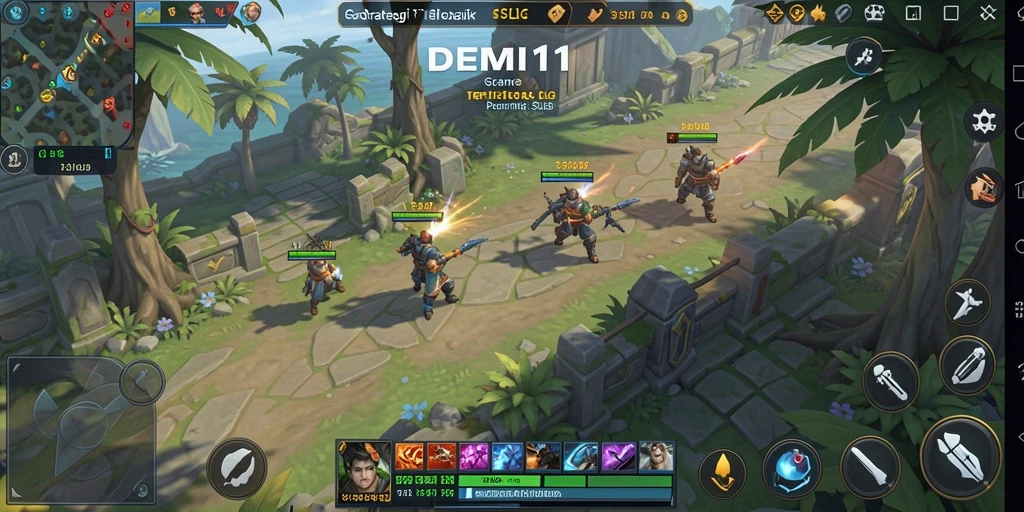 Tampilan gameplay <strong>DEMI11</strong> menunjukkan strategi dan pertempuran yang epik.