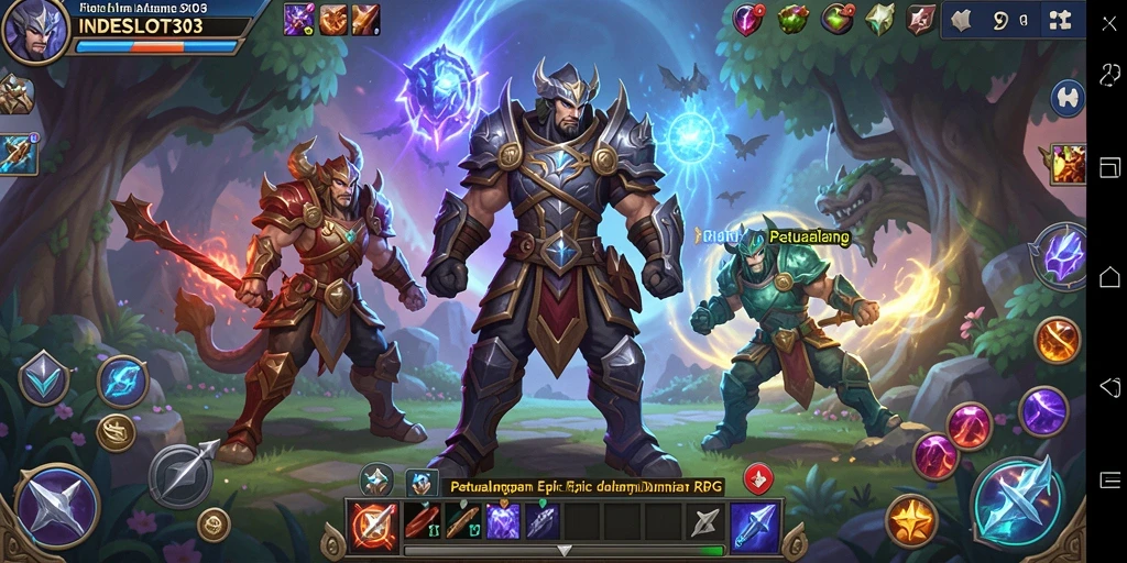 Tangkapan layar dari gameplay RPG INDESLOT303 yang menampilkan karakter dalam aksi.