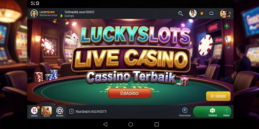 Tampilan gameplay Live Casino yang mendebarkan di LUCKYSLOTS.