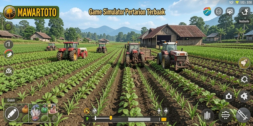 Tampilan gameplay menarik dari MAWARTOTO dengan aktivitas bertani.