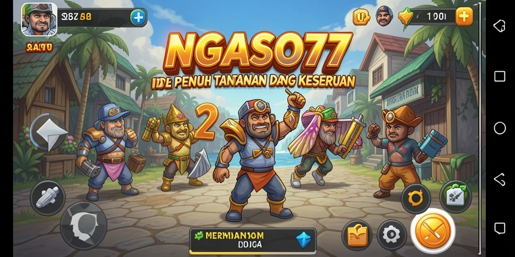Tampilan gameplay <strong>NGASO77</strong> yang menarik dan penuh warna.