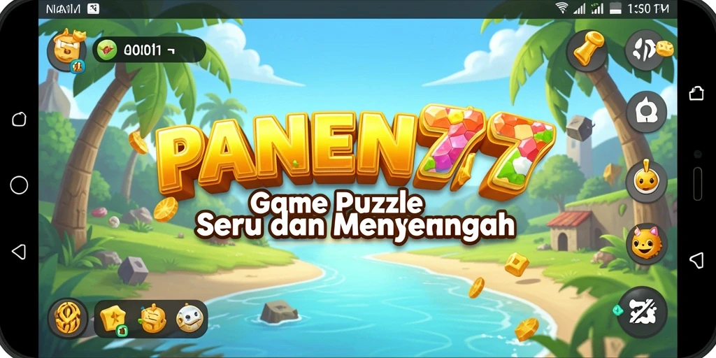 Tampilan gameplay seru PANEN77, penuh warna dan tantangan.