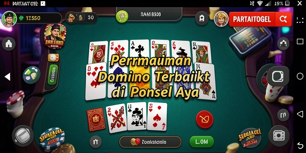 Tampilan seru saat bermain domino di PARTAITOGEL.