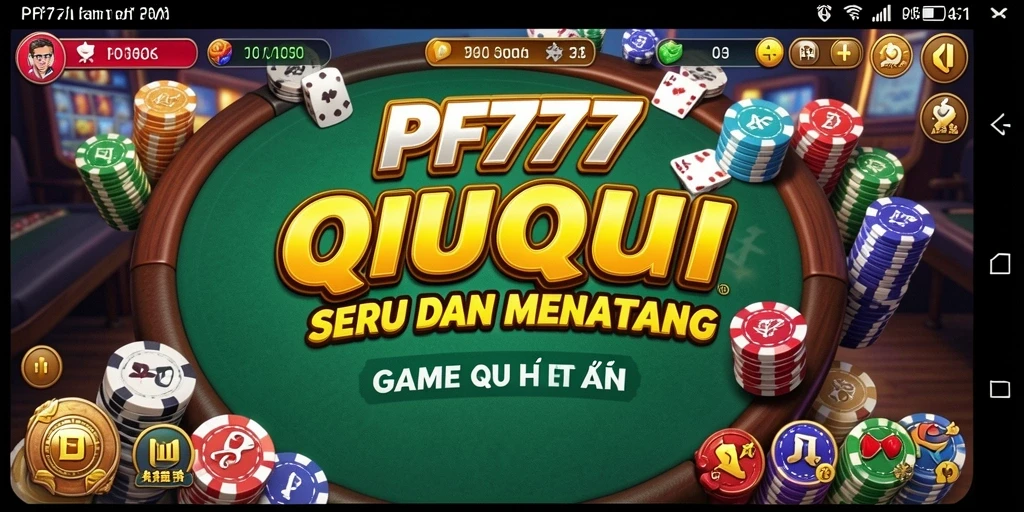 Screenshot permainan QiuQiu PF777 menampilkan aksi yang seru.