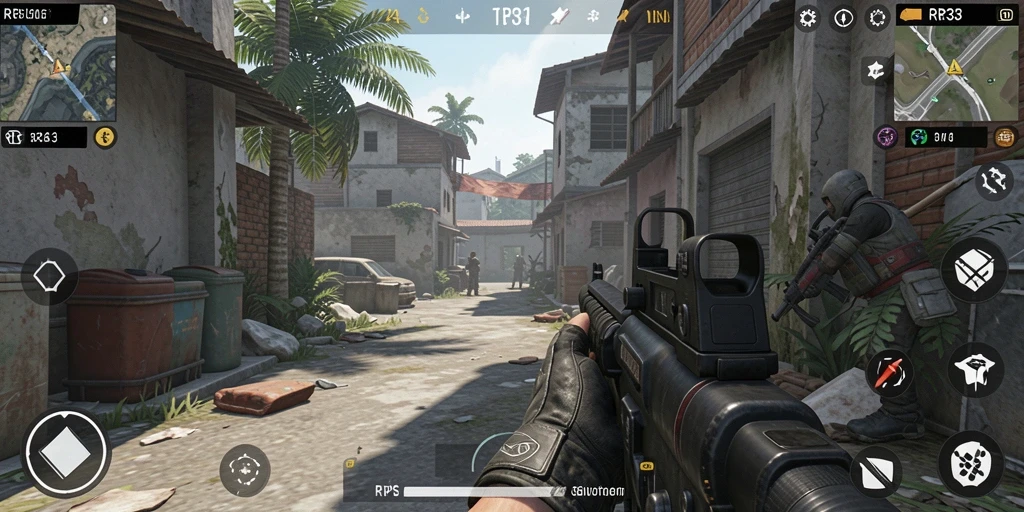 Gameplay seru RR33 dengan aksi tembak-menembak yang mendebarkan.