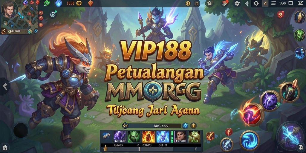 Tampilan gameplay epik dari petualangan MMORPG VIP188.